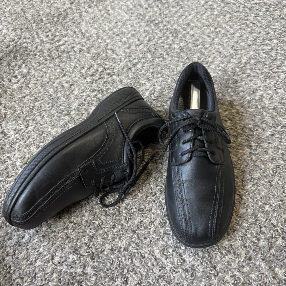 Orthofeet 465 Gramercy Mens 8.5 D Black Leather Oxfords Diabetic Comfort Shoe
